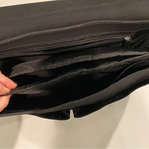 COACH BLACK SIGNATURE 77004 COMPUTER LAPTOP BAG - Picture 5 of 8